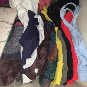 Lululemon Purge shorts, bras, leggings